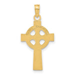 Cargar imagen en el visor de la galería, 10k Yellow Gold Celtic Cross Eternity Circle Pendant Charm