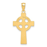 Indlæs billede til gallerivisning 10k Yellow Gold Celtic Cross Eternity Circle Pendant Charm
