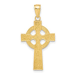 Indlæs billede til gallerivisning 10k Yellow Gold Celtic Cross Eternity Circle Pendant Charm