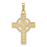 Carregar imagem no visualizador da galeria, 10k Yellow Gold Celtic Knot Cross Pendant Charm