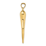Ladda upp bild till gallerivisning, 10k Yellow Gold Lucky Italian Horn 3D Large Pendant Charm