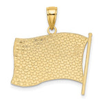 画像をギャラリービューアに読み込む, 10k Yellow Gold with Enamel USA American Flag Pendant Charm