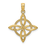 Ladda upp bild till gallerivisning, 10k Yellow Gold Celtic Knot Eternity Cross Pendant Charm