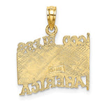 画像をギャラリービューアに読み込む, 10k Yellow Gold USA God Bless America Flag Pendant Charm