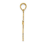 Load image into Gallery viewer, 10k Yellow Gold Claddagh Cross Pendant Charm