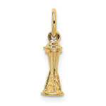 Charger l'image dans la galerie, 10k Yellow Gold Seattle Washington Space Needle 3D Small Pendant Charm