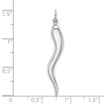 画像をギャラリービューアに読み込む, 10k White Gold Lucky Italian Horn 3D Pendant Charm