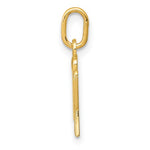 Charger l'image dans la galerie, 10K Yellow Gold Lowercase Initial Letter U Script Cursive Alphabet Pendant Charm
