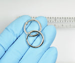 將圖片載入圖庫檢視器 sterling silver classic round endless hoop non pierced clip on earrings 18mm x 2.5mm