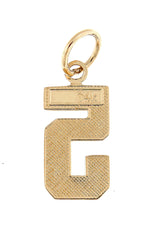 Load image into Gallery viewer, 14k Yellow Gold Number 5 Five Pendant Charm
