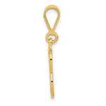 Kép betöltése a galériamegjelenítőbe: 14K Yellow Gold Uppercase Initial Letter B Block Alphabet Pendant Charm