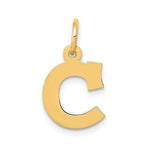 Load image into Gallery viewer, 14K Yellow Gold Uppercase Initial Letter C Block Alphabet Pendant Charm