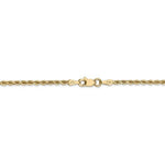 Afbeelding in Gallery-weergave laden, 14k Yellow Gold 2mm Diamond Cut Rope Bracelet Anklet Choker Necklace Pendant Chain