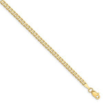 이미지를 갤러리 뷰어에 로드 , 14k Yellow Gold 2.9mm Beveled Curb Link Bracelet Anklet Necklace Pendant Chain