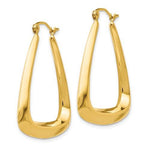 Lade das Bild in den Galerie-Viewer, 14K Yellow Gold Geometric Style Design Triangle Hoop Earrings