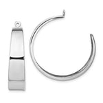 Carregar imagem no visualizador da galeria, 14K White Gold Hoop Earring Jackets