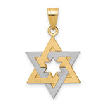 Afbeelding in Gallery-weergave laden, 14k Gold Two Tone Star of David Pendant Charm