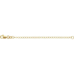 Afbeelding in Gallery-weergave laden, 18k 14k 10k Yellow Rose White Gold or Sterling Silver 1.6mm Cable Chain Extender 3 inches
