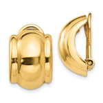 Load image into Gallery viewer, 14K Yellow Gold Non Pierced Fancy Omega Back Clip On Earrings