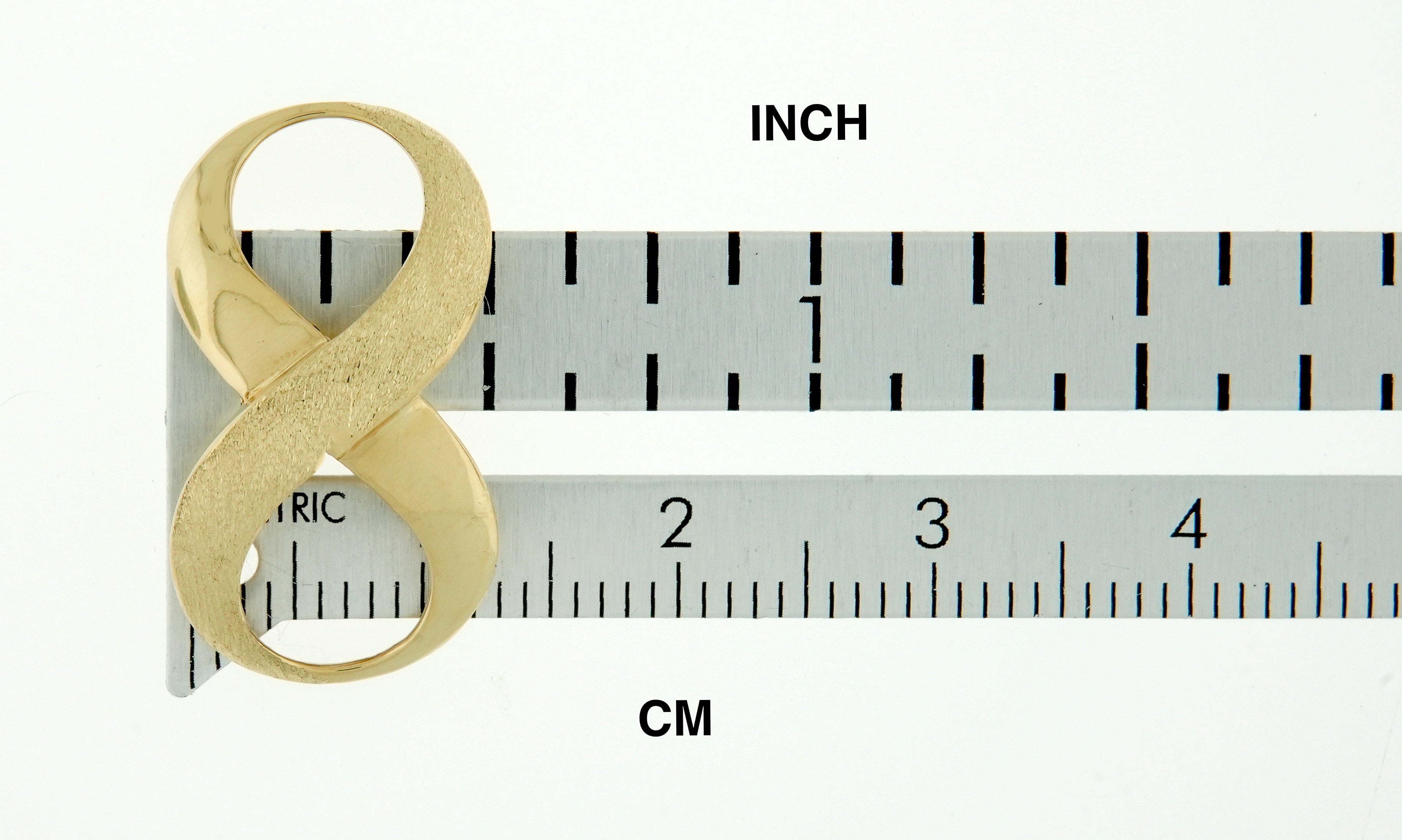 14k Yellow Gold Infinity Symbol Chain Slide Pendant Charm