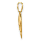 Carica l'immagine nel visualizzatore di Gallery, 14k Yellow Gold Paw Print Cut Out Heart Pendant Charm