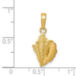 Load image into Gallery viewer, 14K Yellow Gold Conch Shell Seashell Ocean Sea Beach Life Pendant Charm