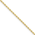 Load image into Gallery viewer, 14k Yellow Gold 2.25mm Diamond Cut Rope Bracelet Anklet Choker Necklace Chain Lobster Clasp
