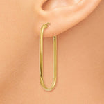 Carregar imagem no visualizador da galeria, 14k Yellow Gold Classic Large Oval Tube Hoop Earrings