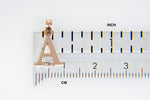 將圖片載入圖庫檢視器 14K Rose Gold Uppercase Initial Letter A Block Alphabet Pendant Charm