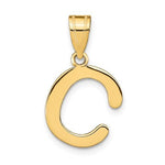 Load image into Gallery viewer, 14K Yellow Gold Uppercase Initial Letter C Block Alphabet Pendant Charm
