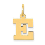 Kép betöltése a galériamegjelenítőbe: 14K Yellow Gold Uppercase Initial Letter E Block Alphabet Pendant Charm