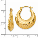 Lataa kuva Galleria-katseluun, 14K Yellow Gold Classic Hammered Hoop Earrings