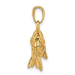 Load image into Gallery viewer, 14k Yellow Gold Shrimp 3D Pendant Charm