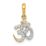 Load image into Gallery viewer, 14k Yellow Gold 1/6 CTW Genuine Diamond Om Symbol Pendant Charm