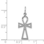 Lataa kuva Galleria-katseluun, 14k White Gold Ankh Cross Pendant Charm