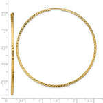Load image into Gallery viewer, 14k Yellow Gold 60mm x 1.35mm Diamond Cut Round Endless Hoop Earrings