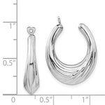 Kép betöltése a galériamegjelenítőbe: 14K White Gold Scalloped Style Hollow Hoop Earring Jackets