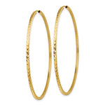 Load image into Gallery viewer, 14k Yellow Gold 60mm x 1.35mm Diamond Cut Round Endless Hoop Earrings