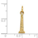 이미지를 갤러리 뷰어에 로드 , 14k Yellow Gold Washington DC Monument 3D Pendant Charm