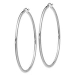 Indlæs billede til gallerivisning 14K White Gold 55mm x 2mm Classic Round Hoop Earrings