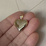 Load and play video in Gallery viewer, 14k Yellow Gold Puffy Heart 3D Hollow Pendant Charm
