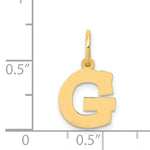 Załaduj obraz do przeglądarki galerii, 14K Yellow Gold Uppercase Initial Letter G Block Alphabet Pendant Charm