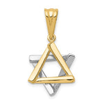 Ladda upp bild till gallerivisning, 14k Gold Two Tone Star of David Pendant Charm
