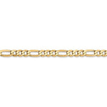 Afbeelding in Gallery-weergave laden, 14K Yellow Gold 4mm Flat Figaro Bracelet Anklet Choker Necklace Pendant Chain