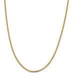 Afbeelding in Gallery-weergave laden, 14k Yellow Gold 2.3mm Beveled Curb Link Bracelet Anklet Necklace Pendant Chain