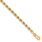 Kép betöltése a galériamegjelenítőbe: 14k Yellow Gold 3.25mm Diamond Cut Rope Bracelet Anklet Choker Necklace Pendant Chain