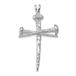 Lataa kuva Galleria-katseluun, 10k White Gold Cross Nail Pendant Charm