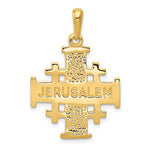 Afbeelding in Gallery-weergave laden, 14k Yellow Gold Jerusalem Cross Pendant Charm