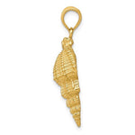 Load image into Gallery viewer, 14K Yellow Gold Conch Shell Seashell Ocean Sea Beach Life Pendant Charm