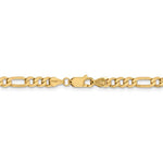 Afbeelding in Gallery-weergave laden, 14K Yellow Gold 4.75mm Flat Figaro Bracelet Anklet Choker Necklace Pendant Chain